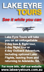 Check out our scenic flights over Lake Eyre