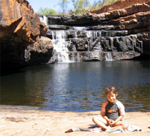 Maddy Gough swimming at Bell Gorge 