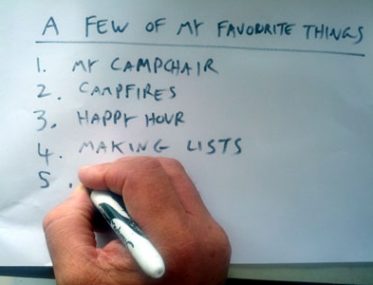 Grey nomads love to make listst