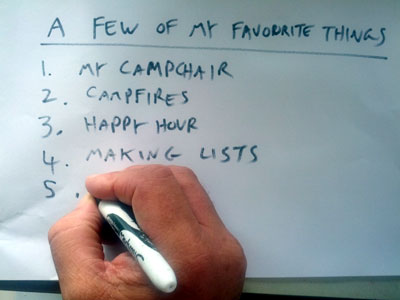 Grey nomads love to make listst