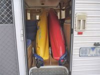 Kayaks travel with grey nomads