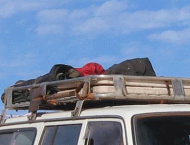 Grey nomads, roof rack