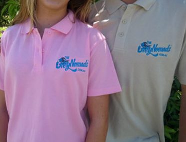Grey nomad polo shirst