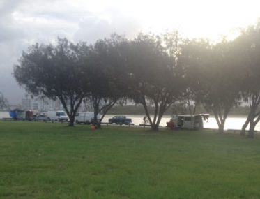 Grey nomads at The Spit