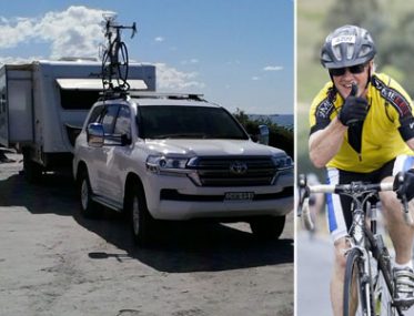 Caravan and bike