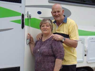 Grey nomads Colin and Suzanne Caudell