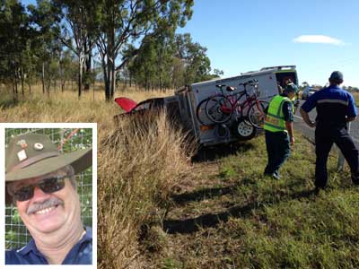 Caravan accident for grey nomads