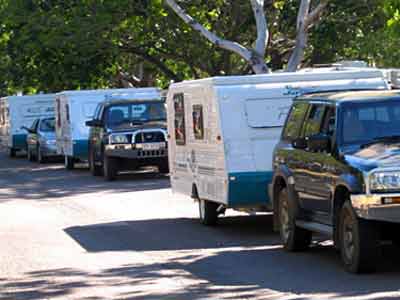 Grey nomads and caravans