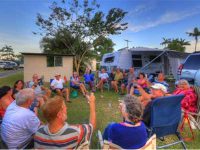Grey nomads enjoy Happy Hour