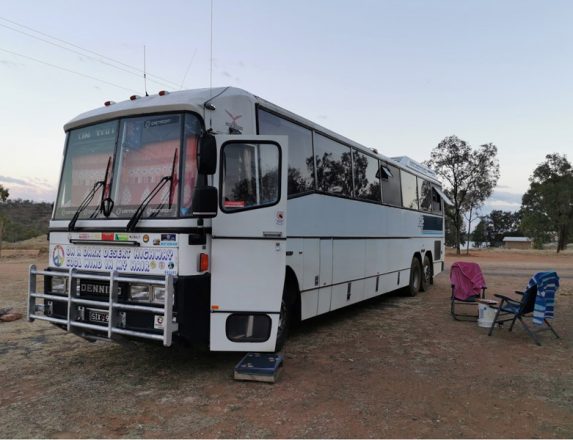 bus converted by grey nomads