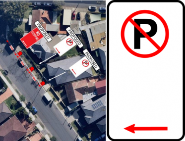 No parking sign