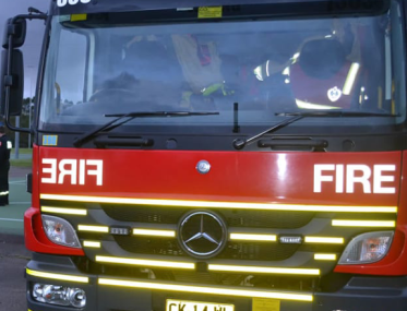 Cabin fore in caravan park