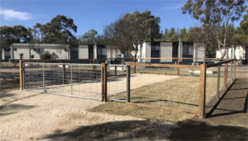 dog friendly enclosures at caravan parks